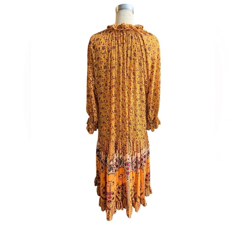 Free People S yellow Feeling Groovy Border Print Maxi dress - Picture 3 of 6